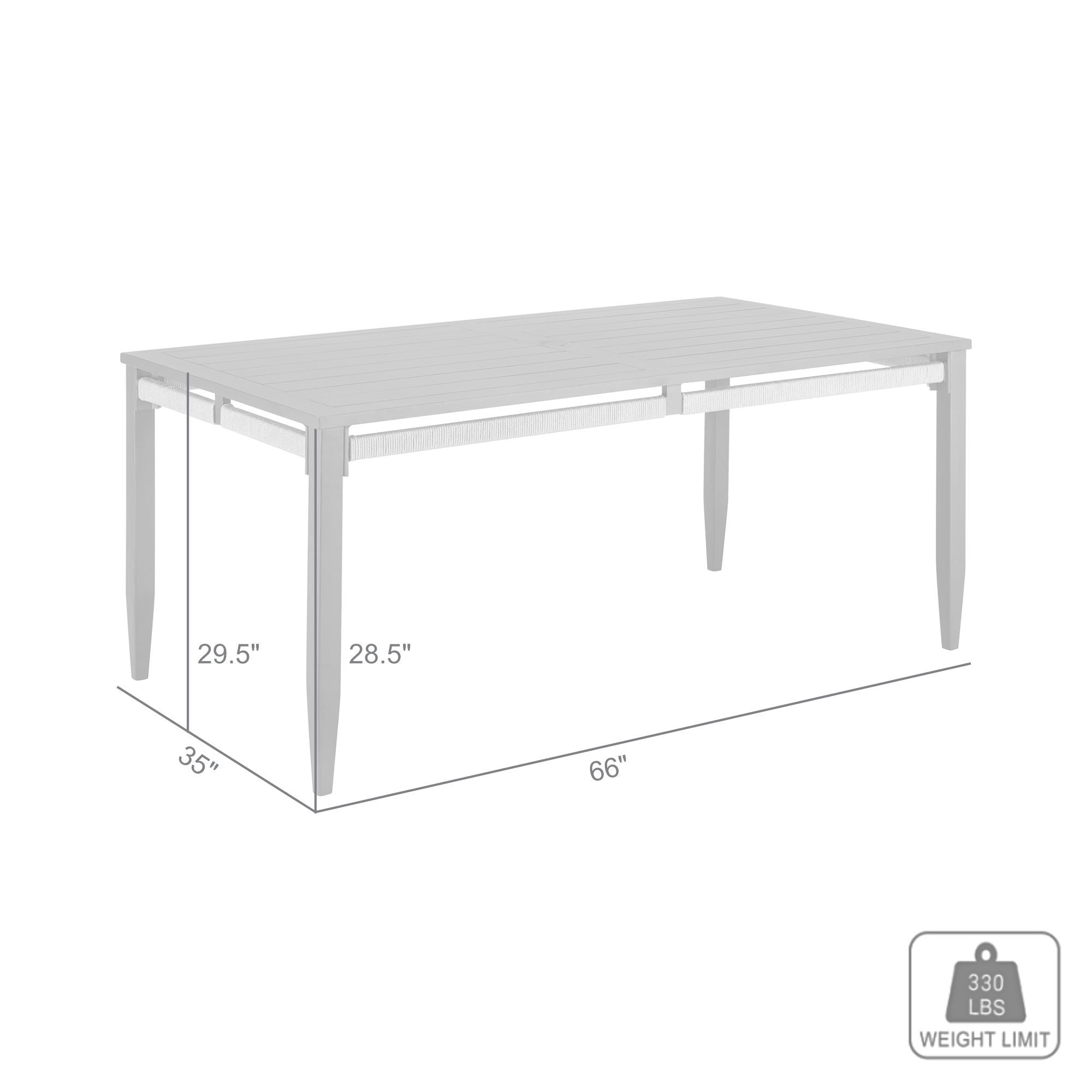 Zella - Rectangular Dining Table - Charcoal / Light Gray