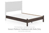 Pamytta - Queen Platform Footboard With Rails - Brown