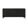 Legend - 6 Drawer Dresser With Metal Legs - Black Glaze Ash