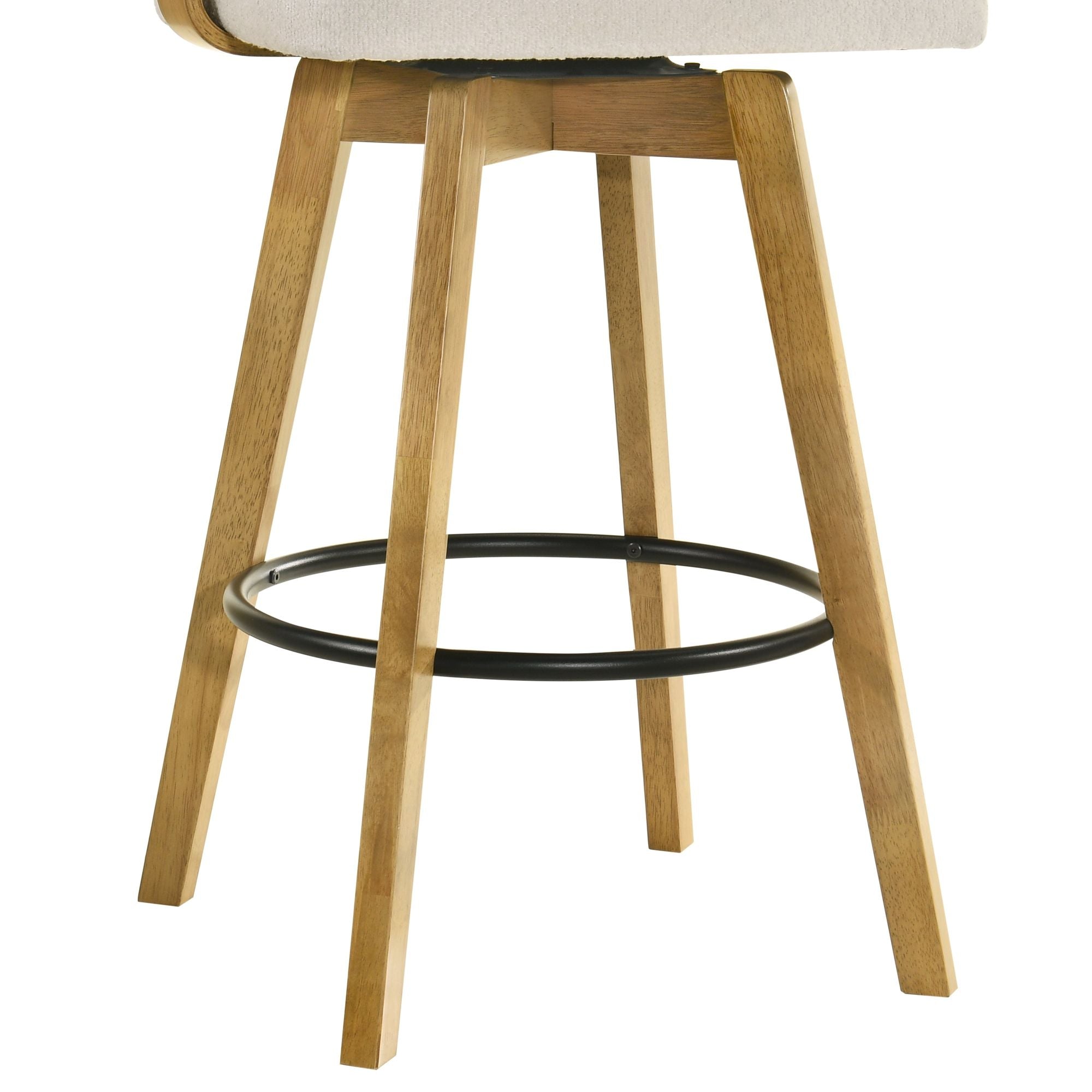 Callah - Contemporary Natural Wood Bar Height Kitchen Bar Stool