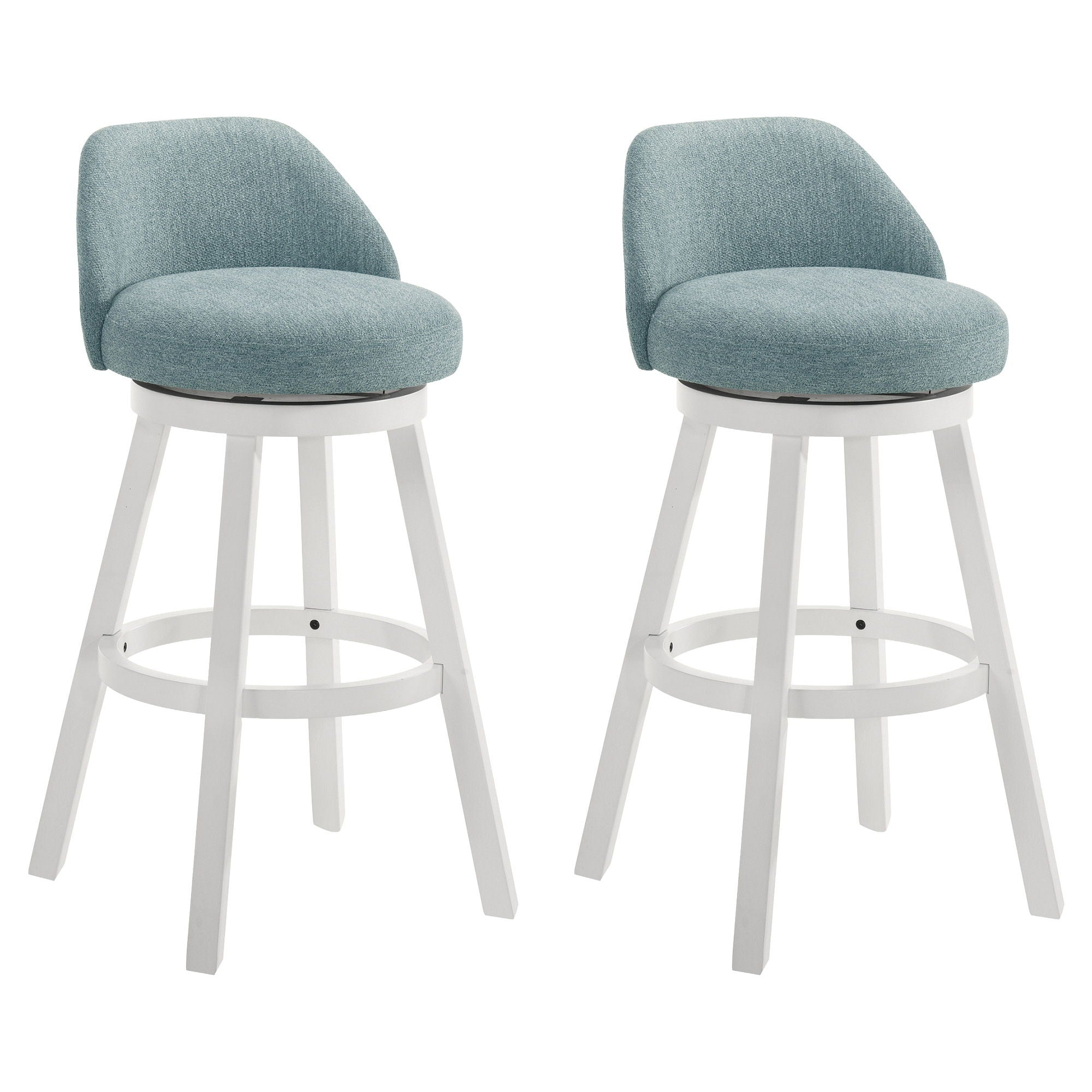 Erika - Modern Transitional Swivel Wood Bar Height Kitchen Bar Stool