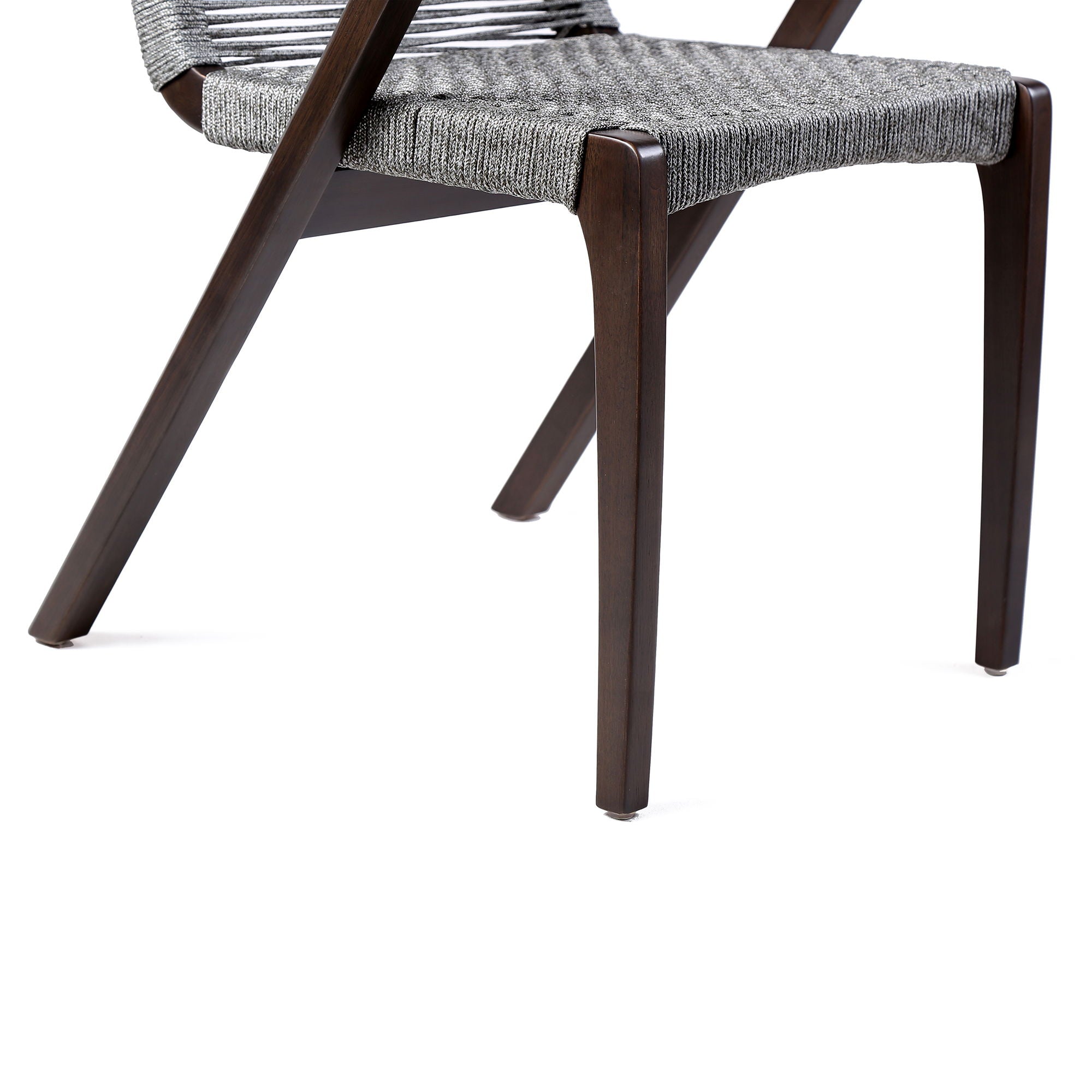 Nabila - Outdoor Wood And Rope Dining Chairs (Set of 2)