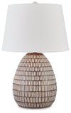 Darrich - Metal Table Lamp - Beige / White