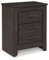 Brinxton - Two Drawer Night Stand - Charcoal