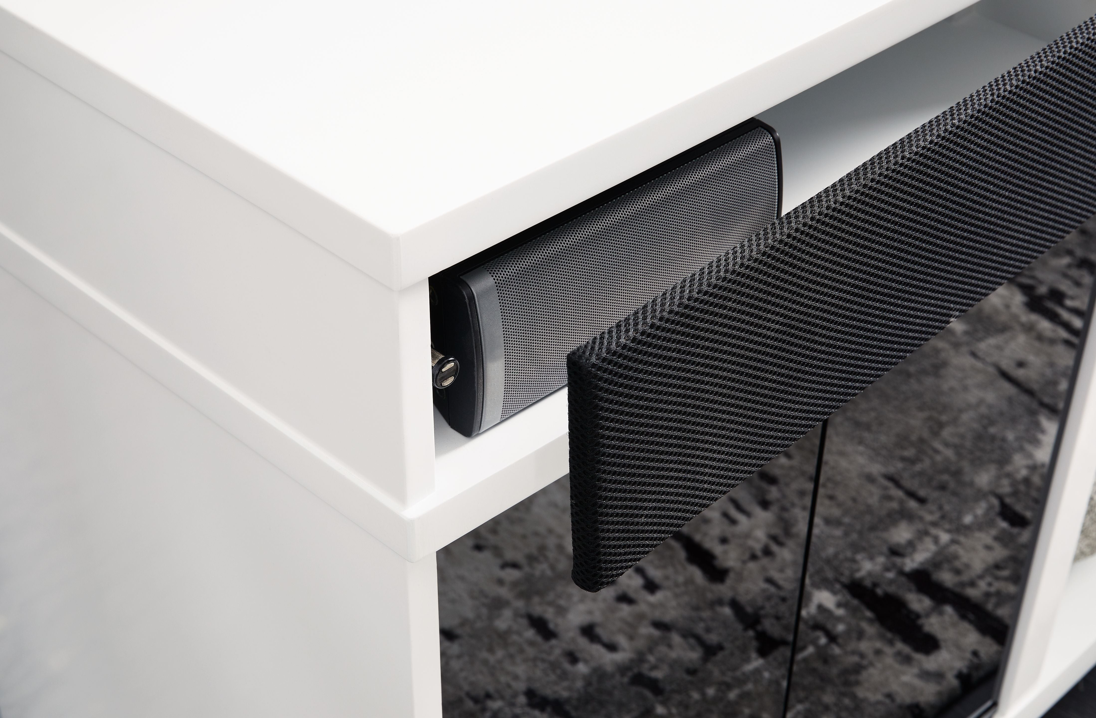 Gardoni - 72" TV Stand With Electric Fireplace - White / Black