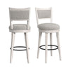 Rogen Rustic - Swivel Bar Stool (Set of 2) - Rustic White