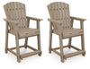 Seacliff Beach - Barstool (Set of 2) - Medium Brown