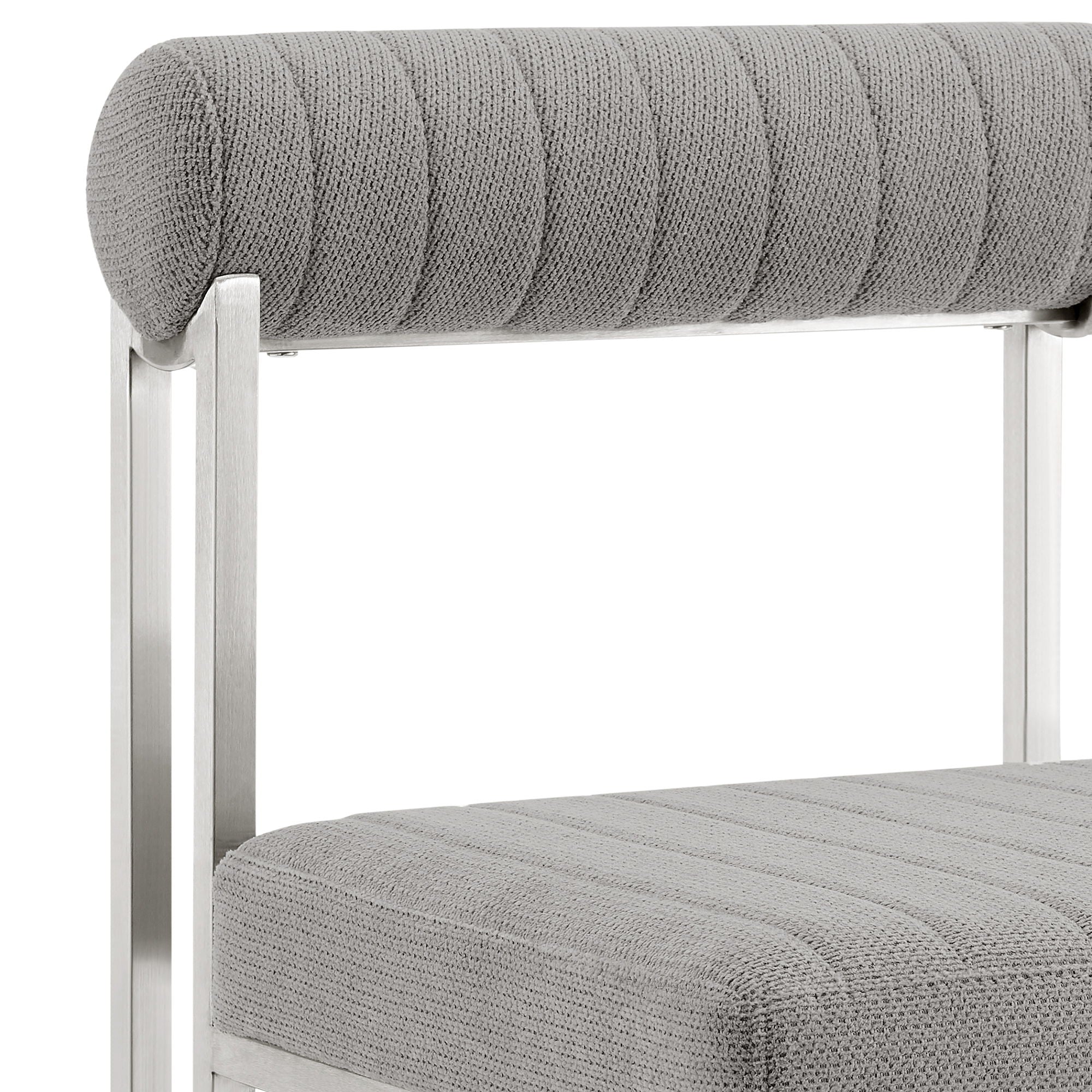 Anastasia - Dining Room Chair Set With Brushed Silver Frame