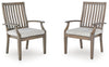 Rainier Ranch - Arm Chair With Cushion (Set of 2) - Brown / Beige