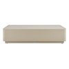 Pavilion - Powder Coated Metal Rectangle Outdoor Coffee Table With Sintered Stone Table Top - Natural
