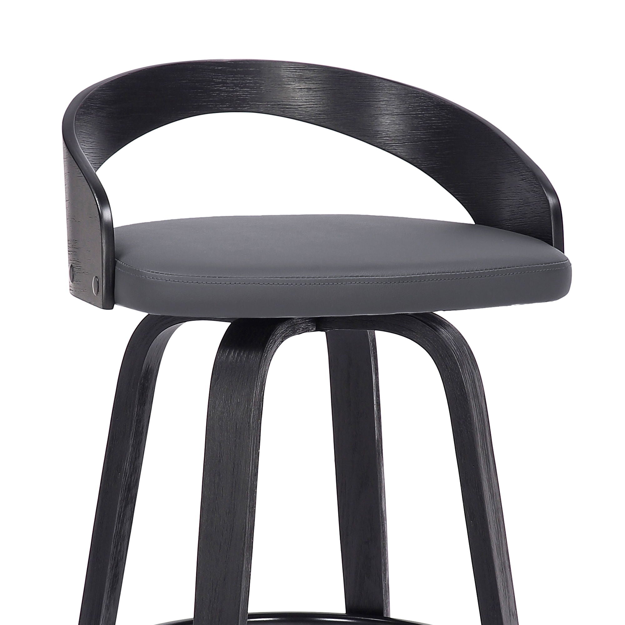 Sonia - 26" Counter Height Swivel Bar Stool - Black Wood