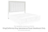 Chalanna - King/California King Upholstered Panel Headboard - White
