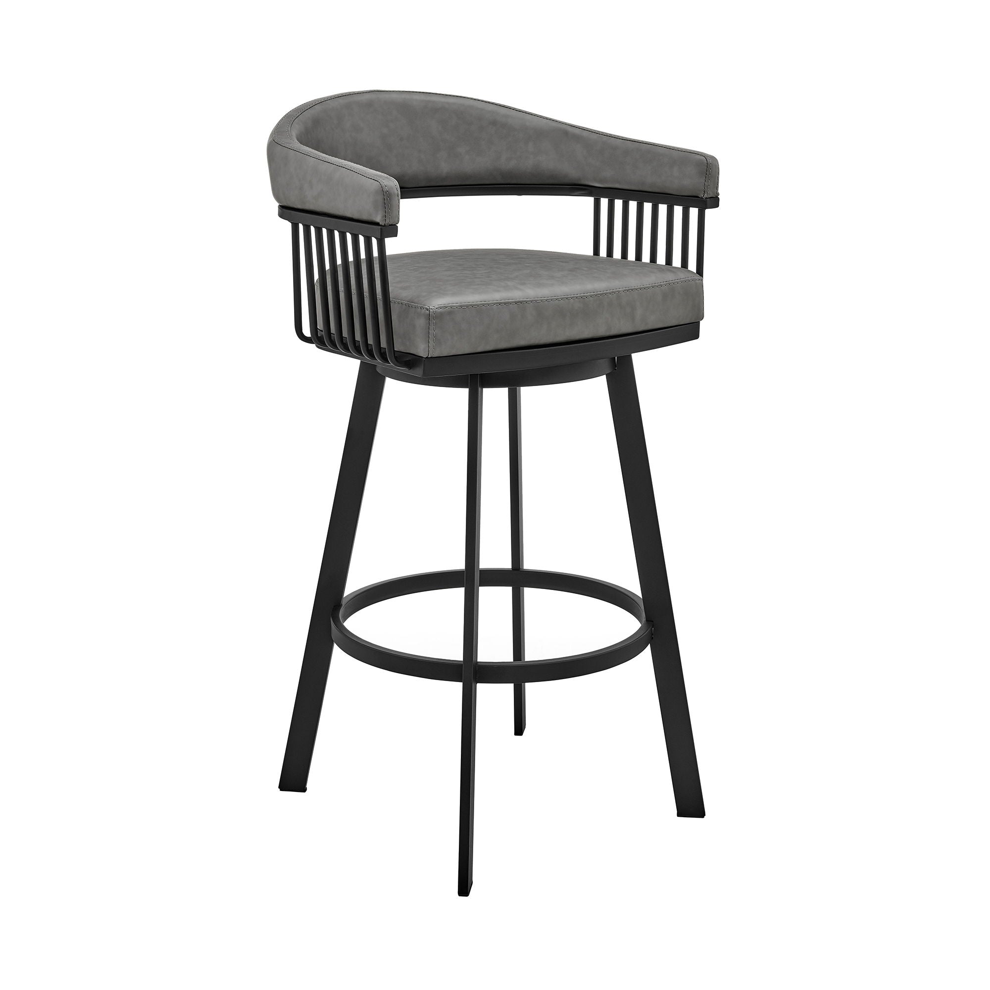 Bronson - Swivel Bar Stool - Black Finish