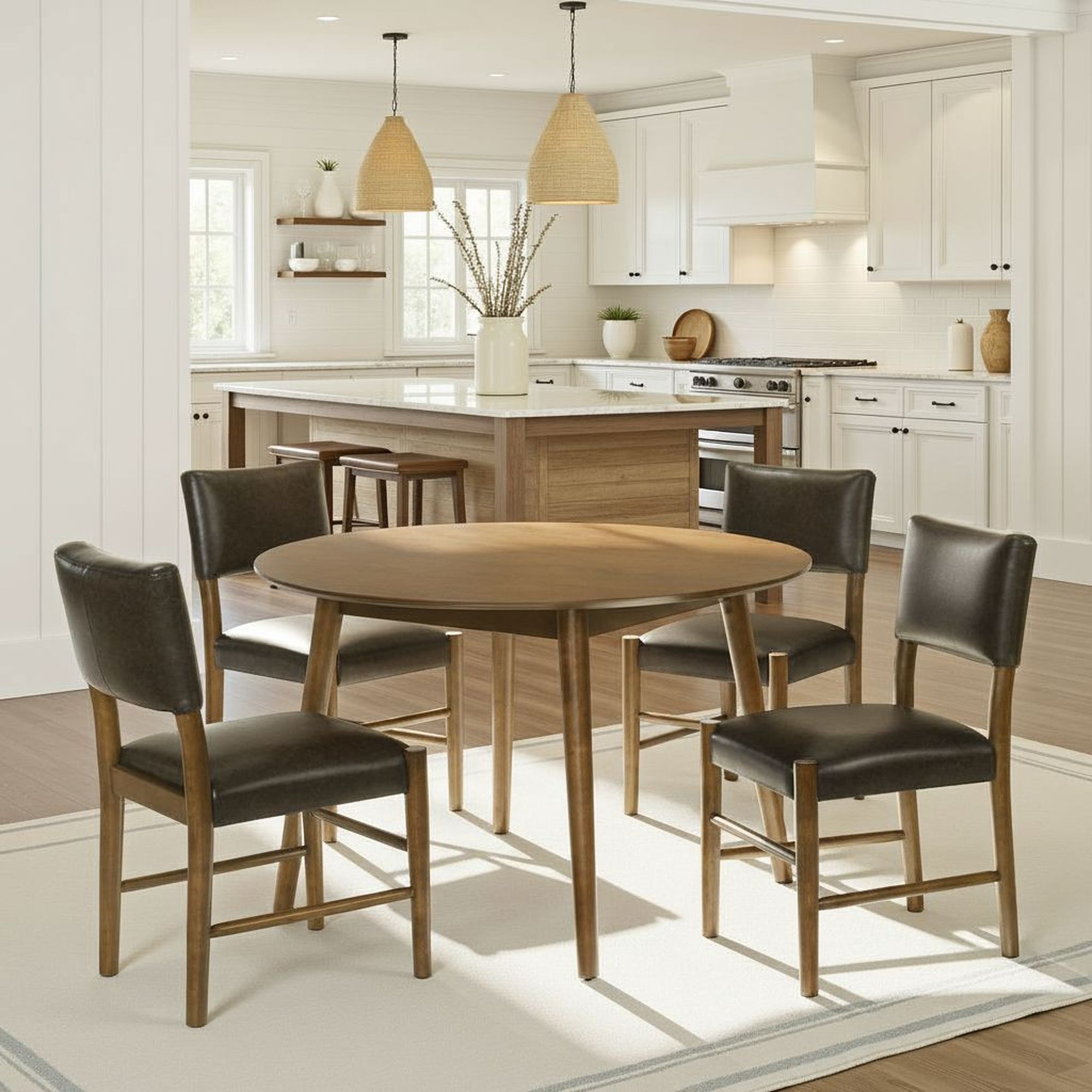 Bennet - 5-Piece Wood Dining Set - Walnut