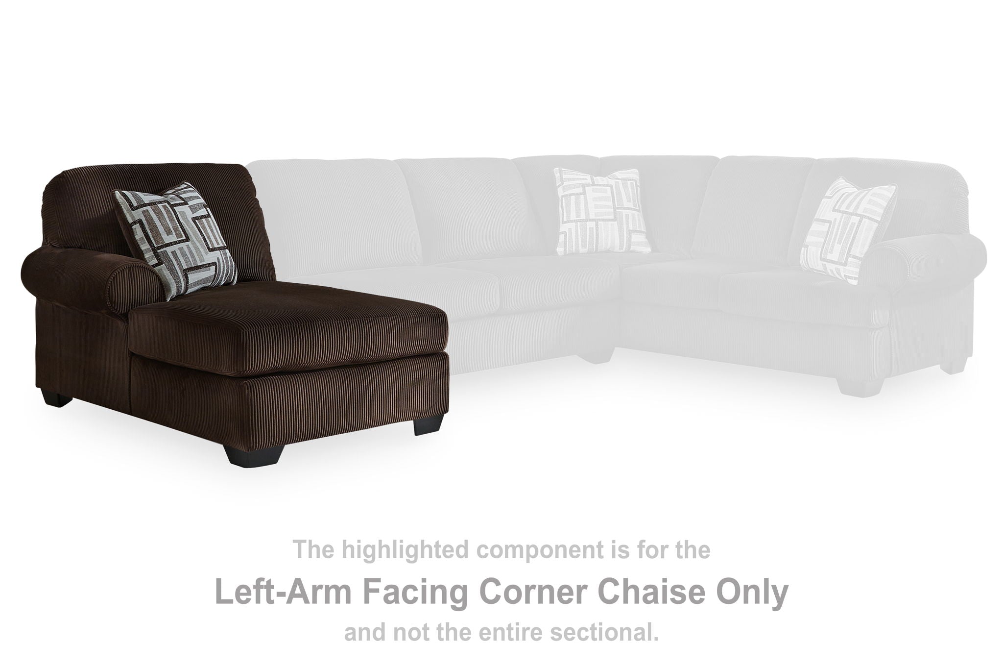 Kimlee - LAF Corner Chaise - Chocolate