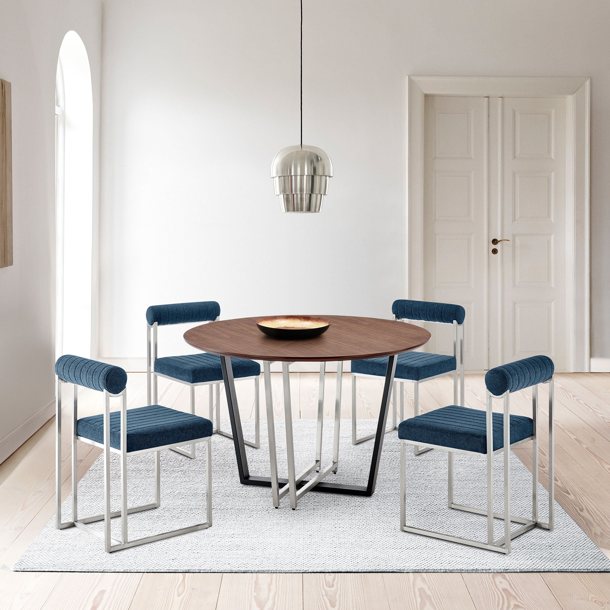 Joana Anastasia - Round Walnut Dining Table Set