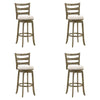 Melindra - Modern Farmhouse Swivel Wood Bar Height Kitchen Bar Stool