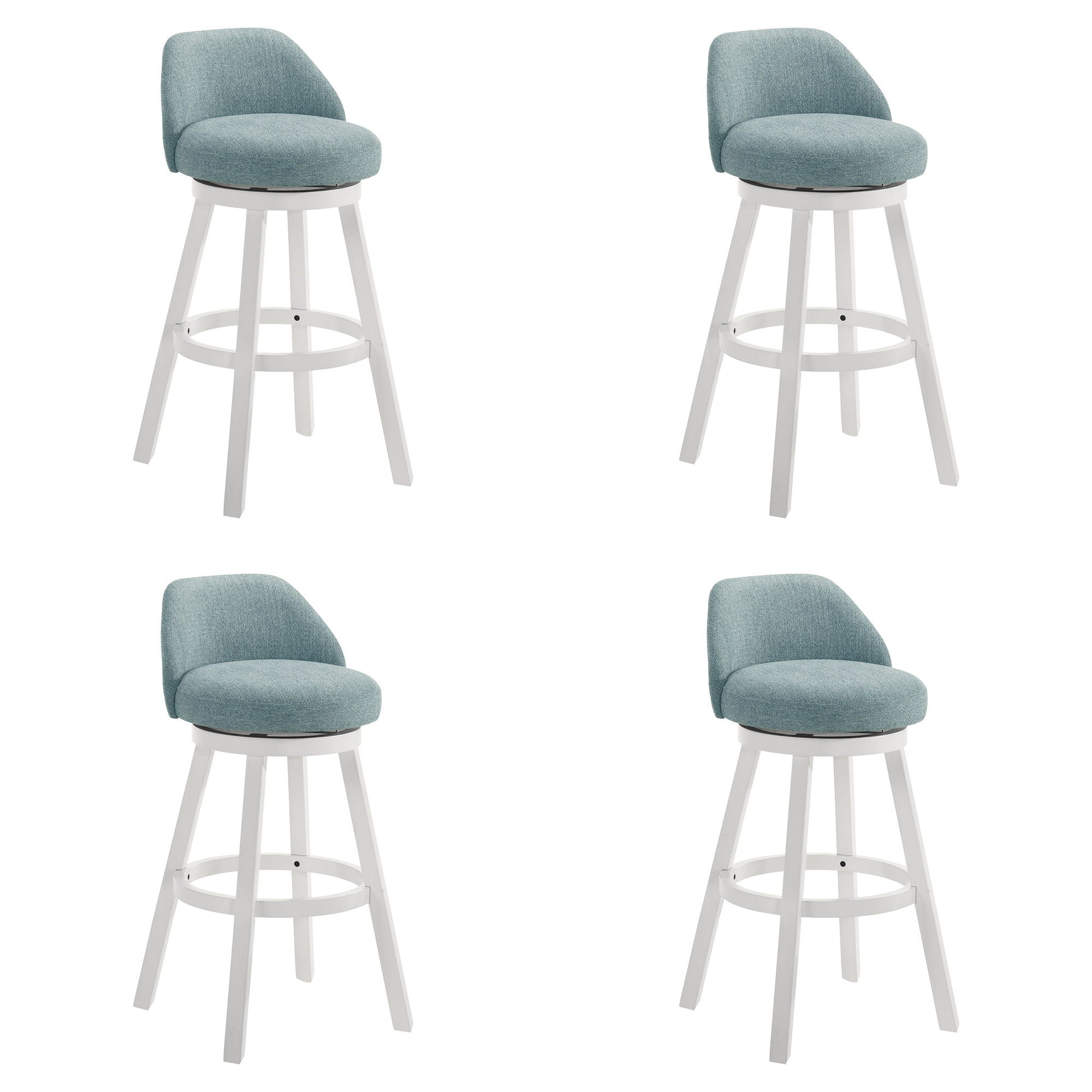 Erika - Modern Transitional Swivel Wood Bar Height Kitchen Bar Stool