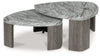 Surmour - Stacked Cocktail Table - Gray / Brown