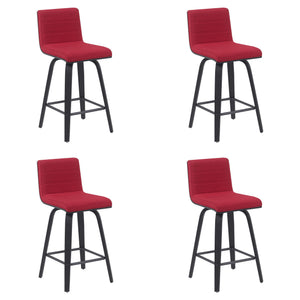 Vienna - Modern Counter Height Swivel Bar Stool - Black Brushed Wood Frame