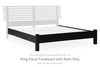 Danziar - King Panel Footboard W/ Rails - Black