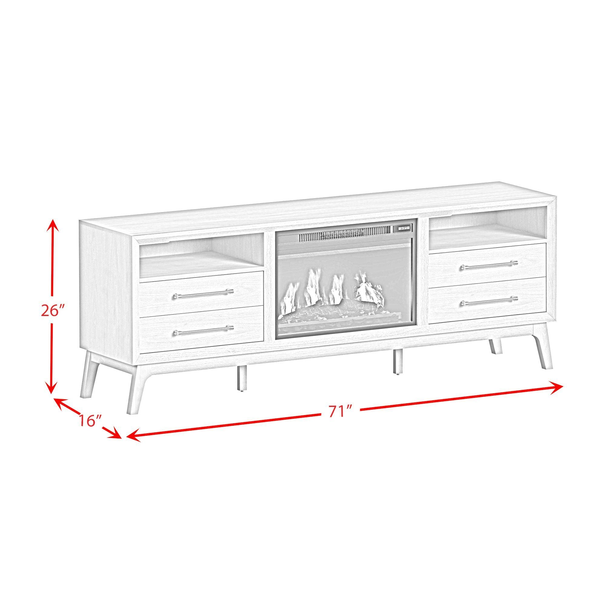 Westland - Entertainment Unit With 71" TV Console