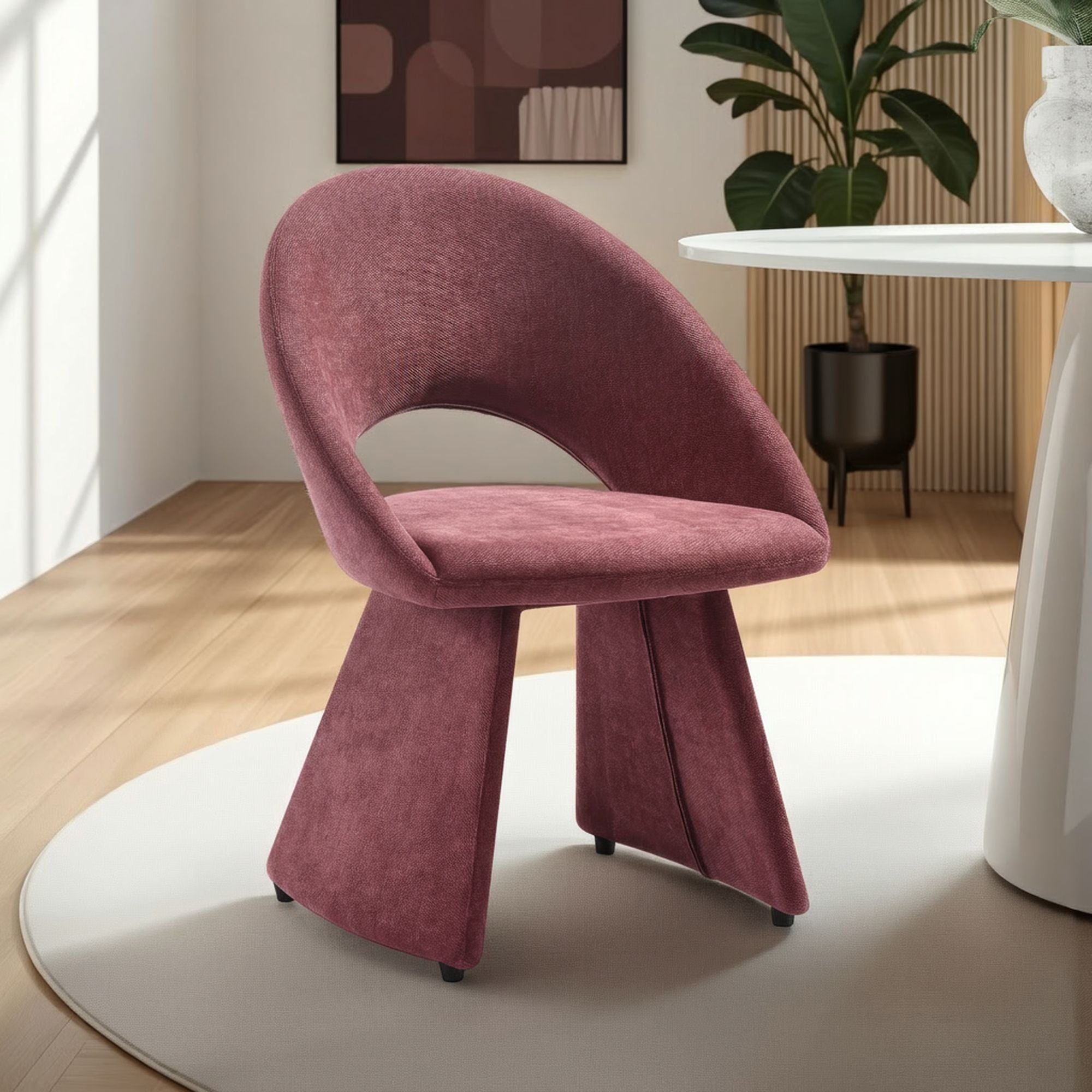 Angelina - Modern Curved Back Upholstered Dining Chair