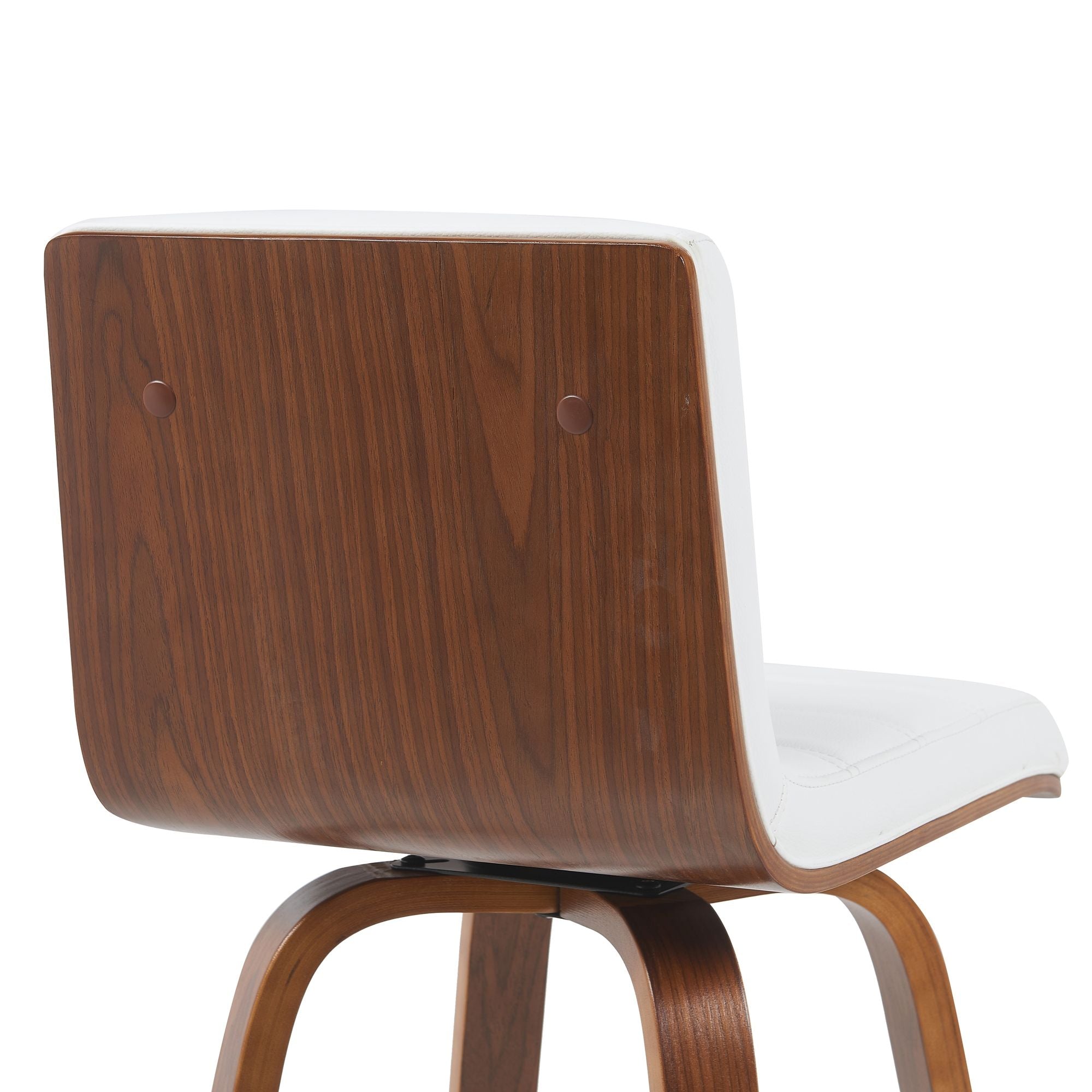 Vienna - Modern Counter Height Swivel Bar Stool - Walnut Finished Wood Frame