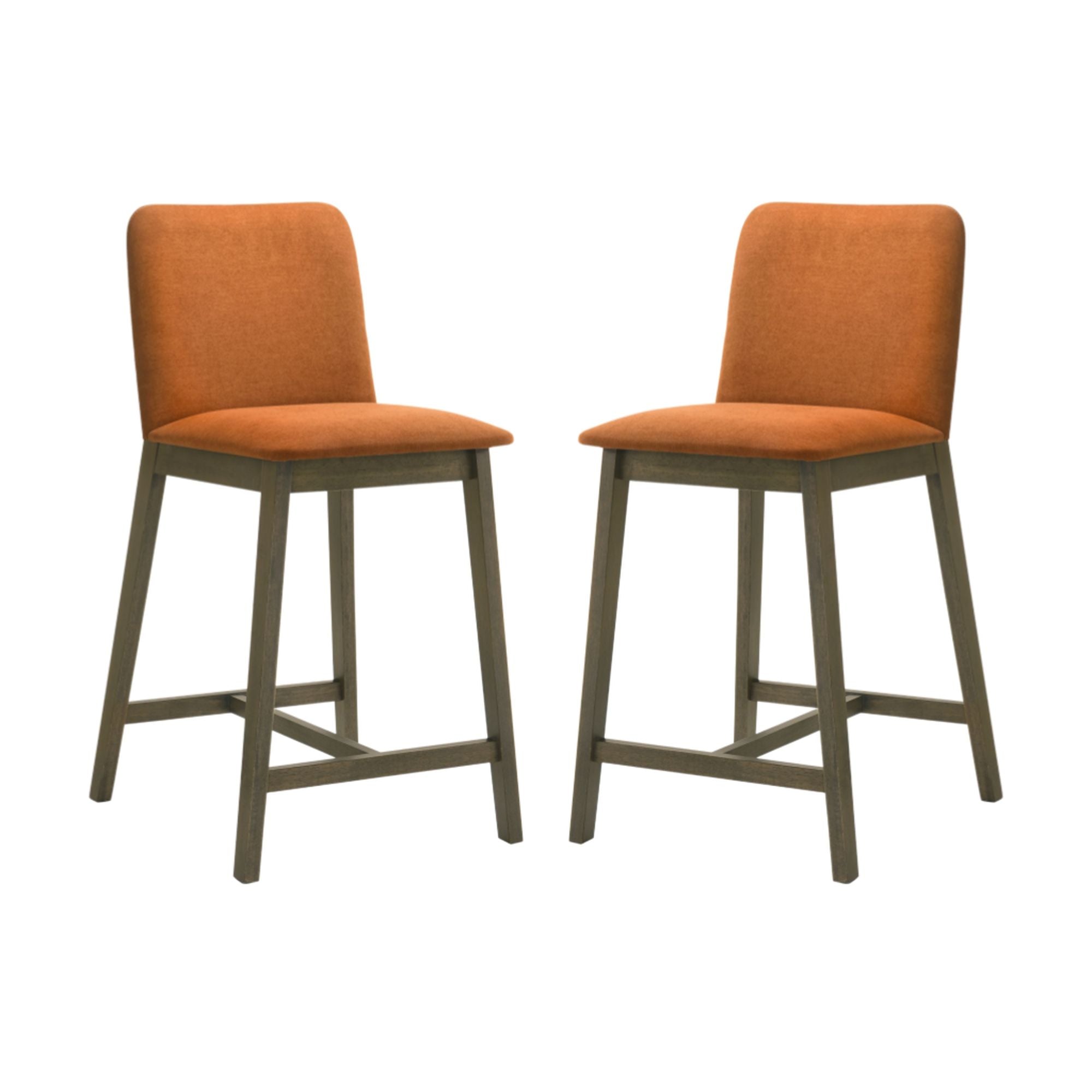 Allin - Upholstered Wood Counter Height Barstool