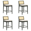 Tobias - Coastal Modern Wood Counter Height Kitchen Bar Stool