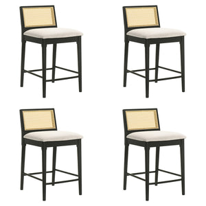 Tobias - Coastal Modern Wood Counter Height Kitchen Bar Stool