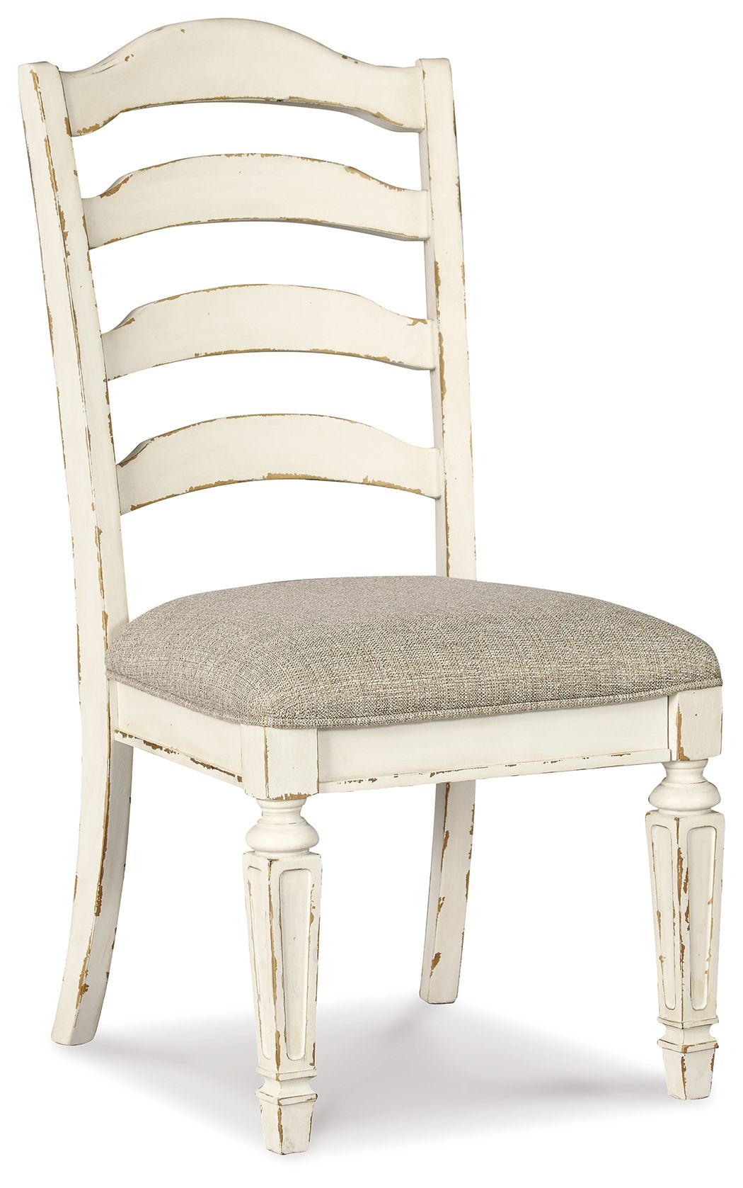 Realyn - Dining UPH Side Chair (Set of 2) - Ladderback - Chipped White
