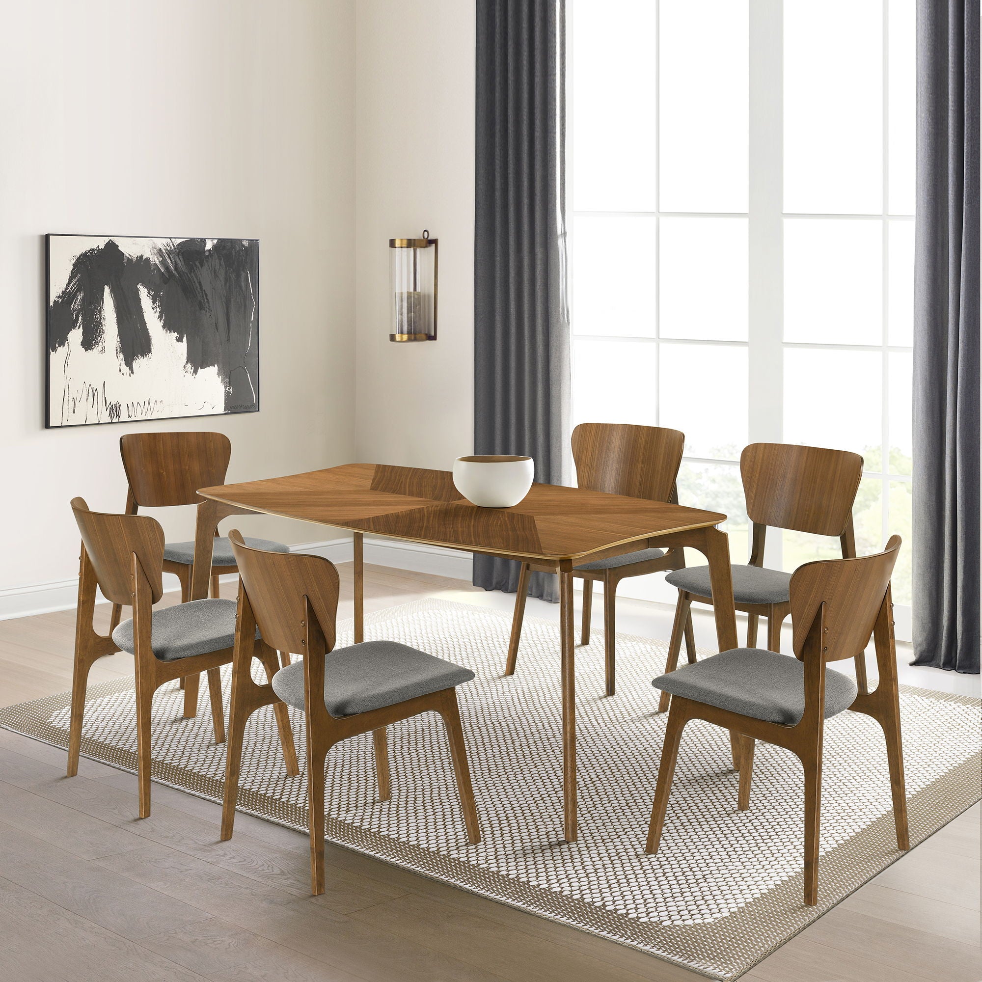 Kalia - Dining Set With Walnut Table