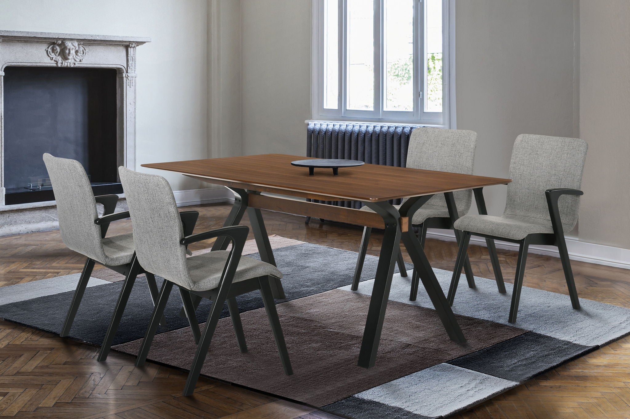 Laredo And Varde - 5 Piece Rectangular Dining Set - Black