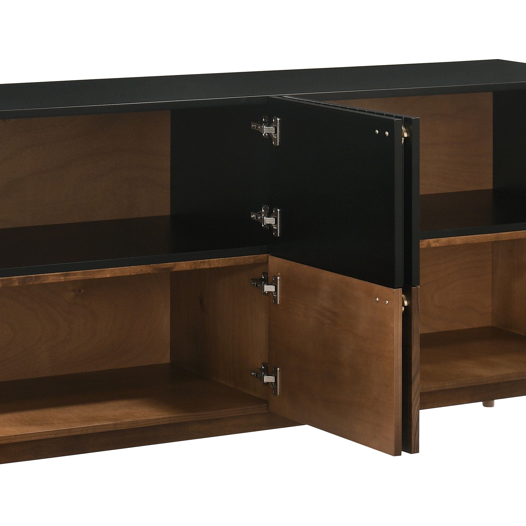 Amigo - Veneer Buffet - Black / Walnut