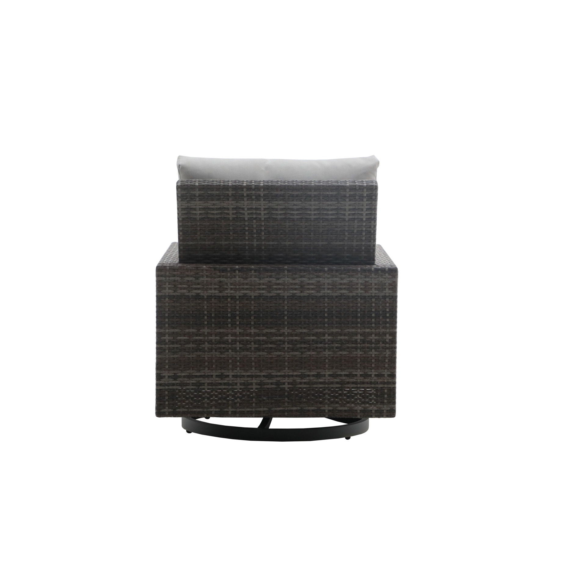 Bungalow - Patio Swivel Club Chair With Accent Pillow (Set of 2) - Gray