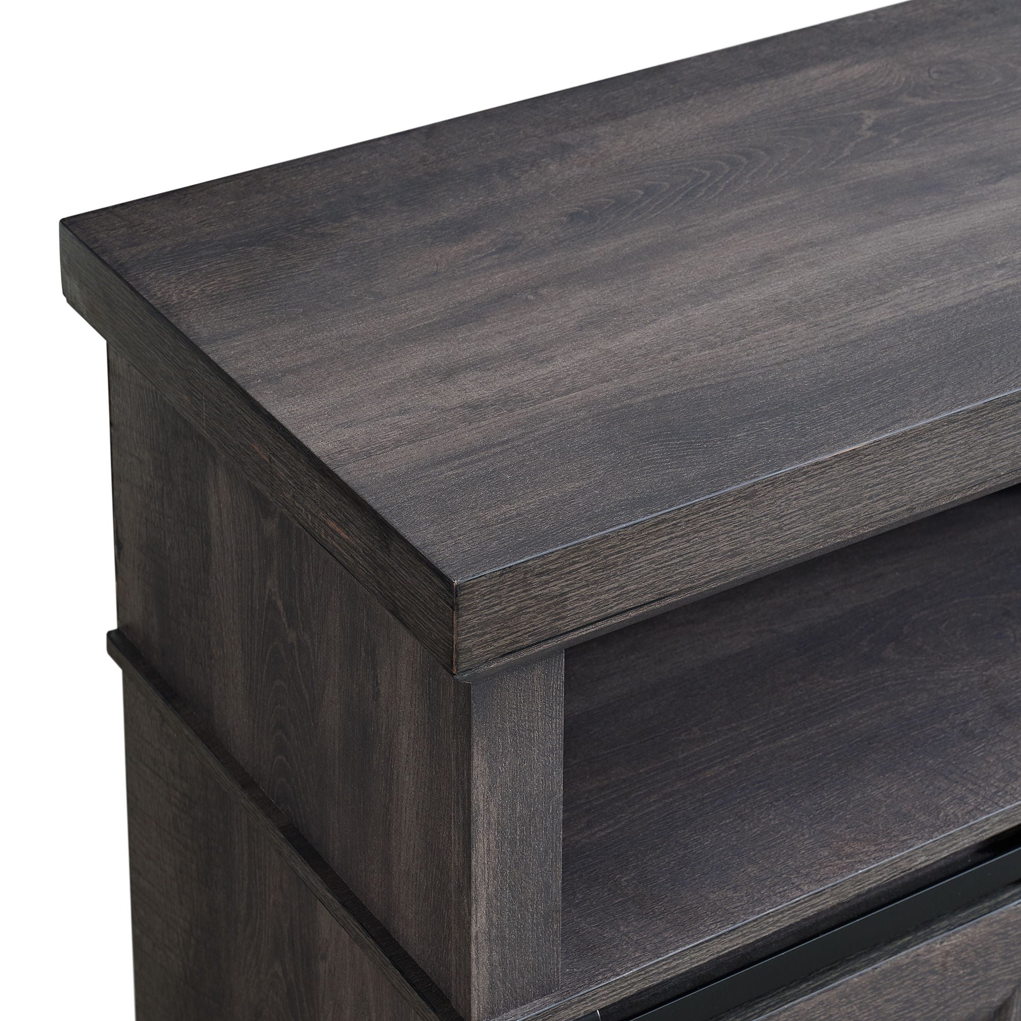 Macau - Console With 23" Fireplace Insert - Gray