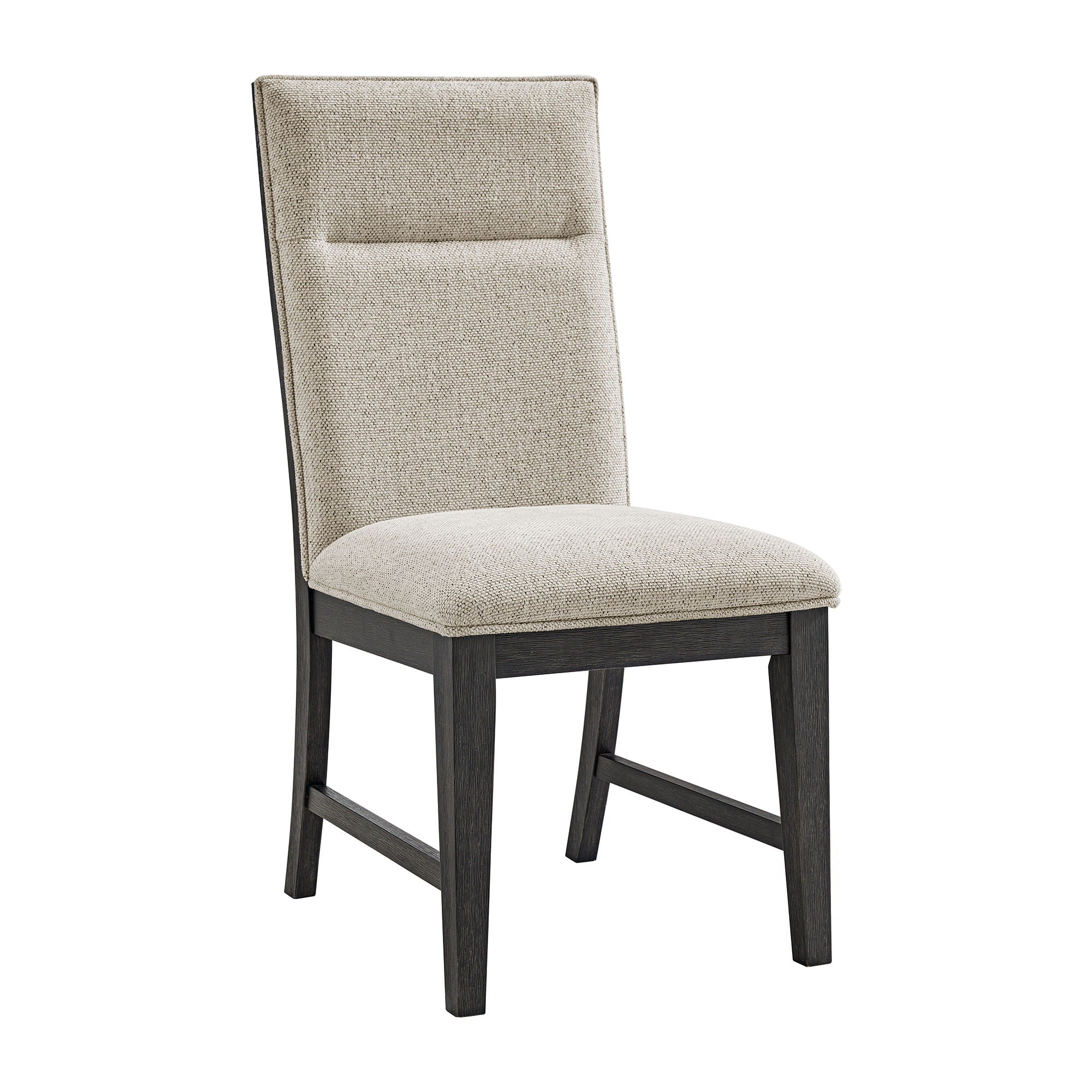 Axel - Fabric Dining Chair (Set of 2) - Light Gray / Espresso