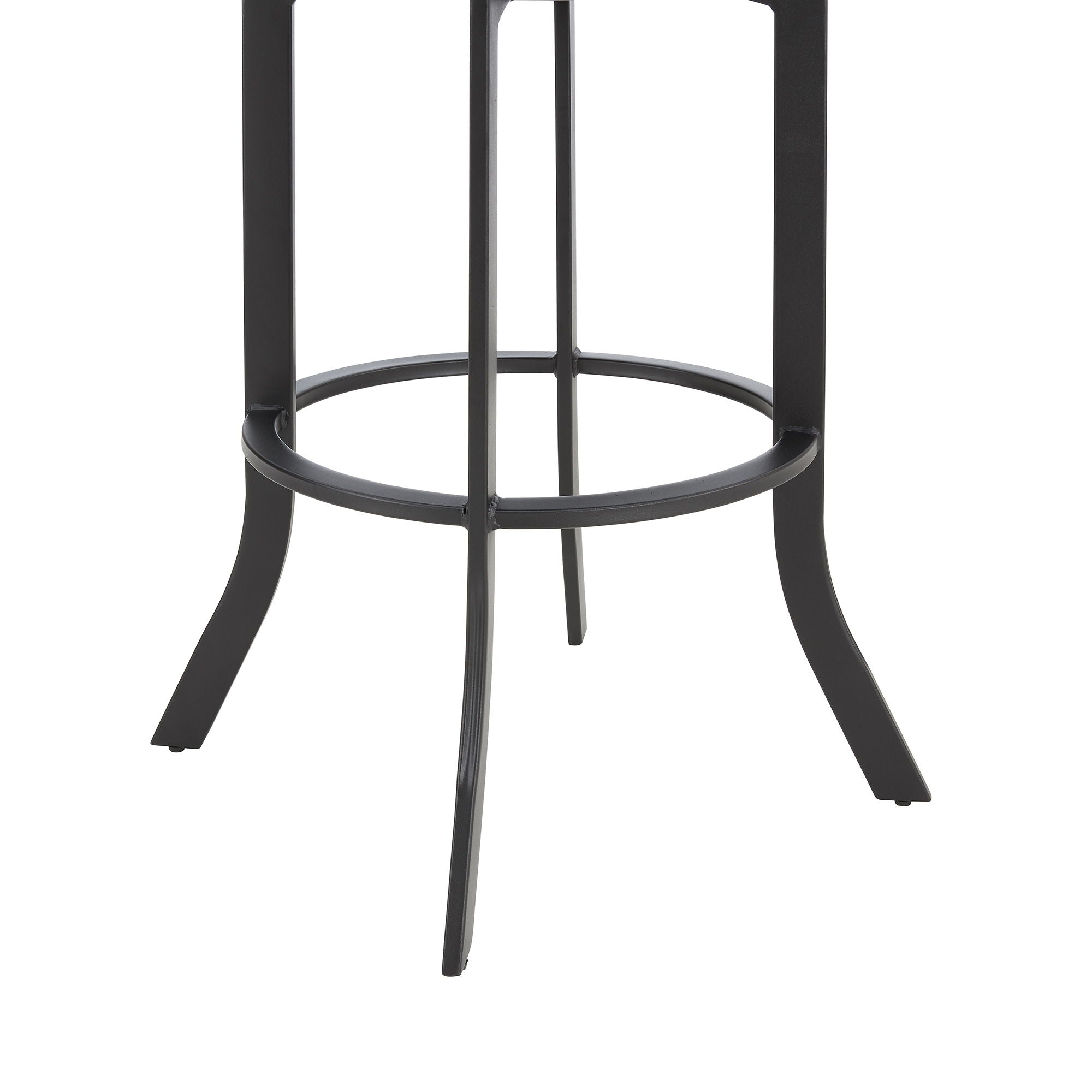 Pharaoh - Swivel Powder Coated And Faux Leather Metal Bar Stool