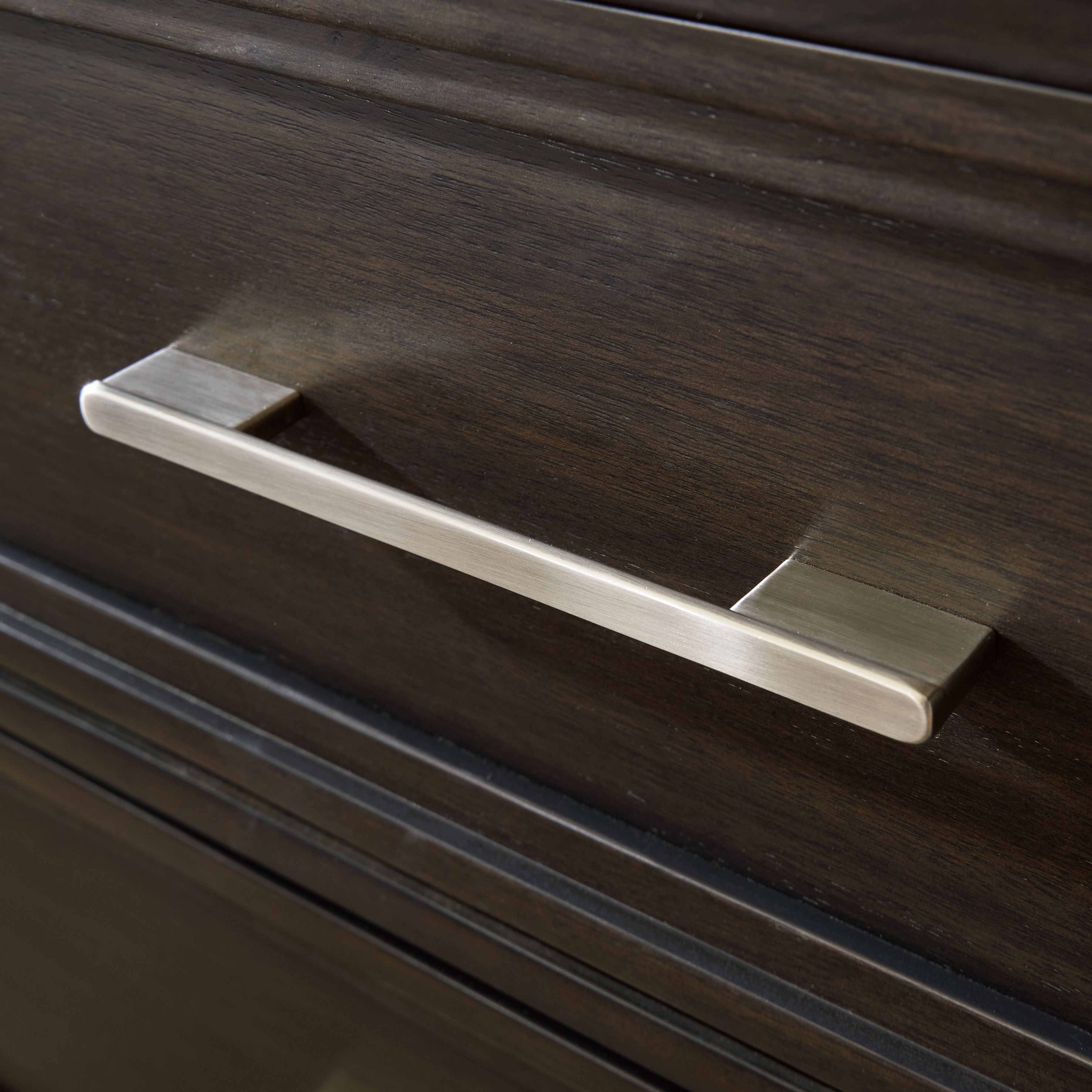 Neymorton - Dresser And Mirror - Dark Grayish Brown