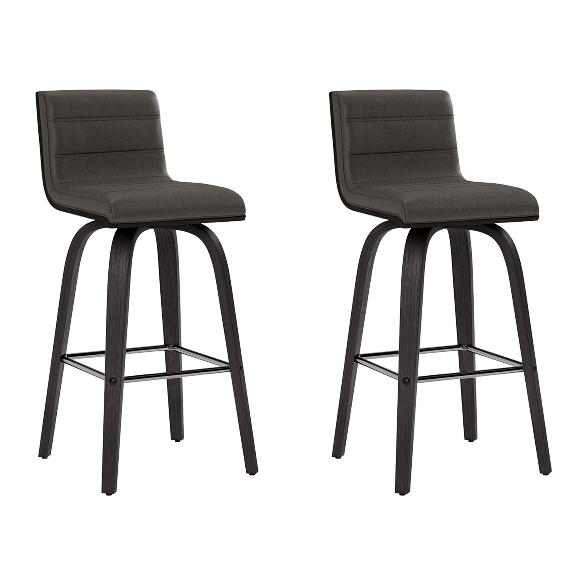 Vienna - 26" Swivel Counter Stool - Black Wood