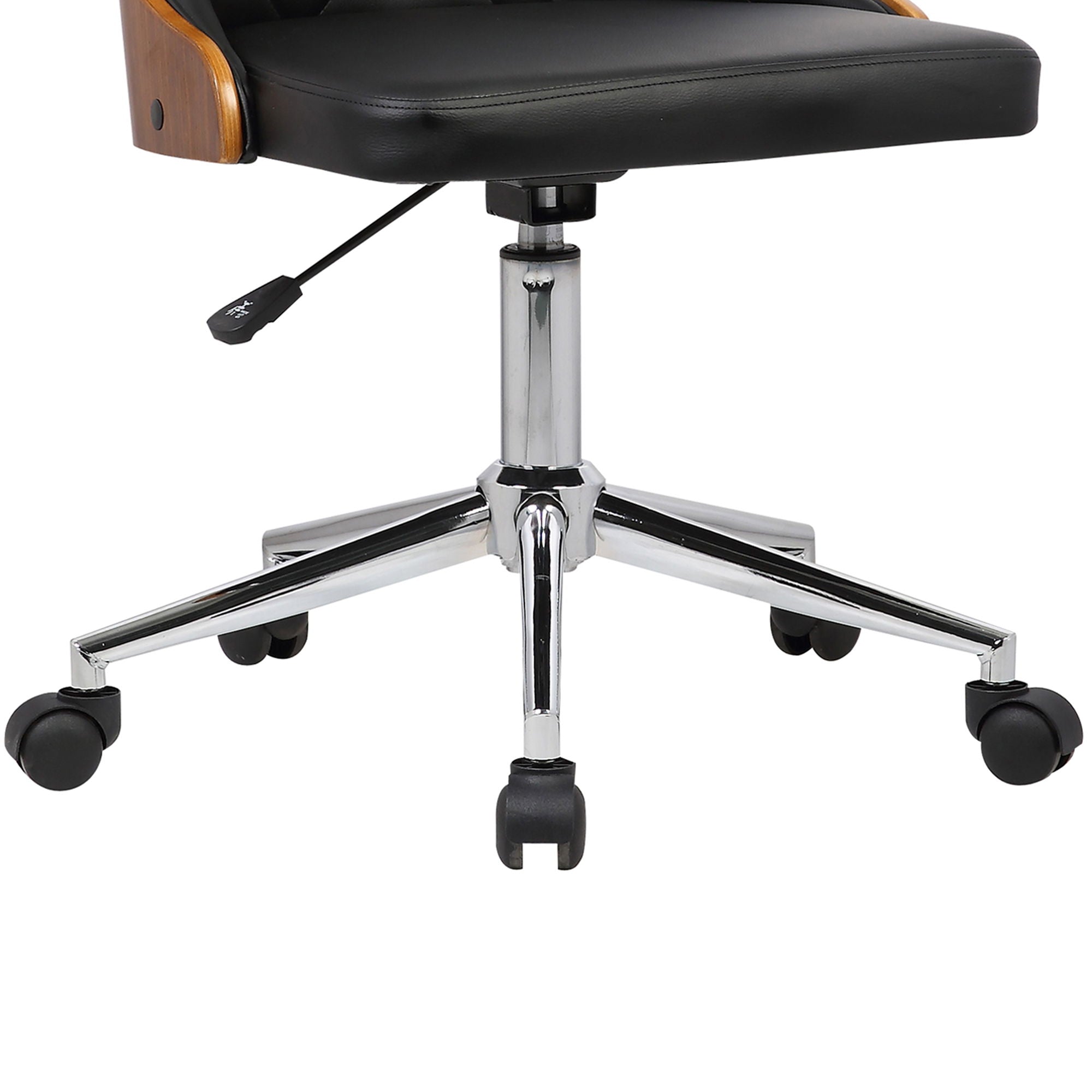 Diamond - Office Chair Veneer Back - Chrome / Black