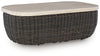 Kimora - Rectangular Cocktail Table - Beige / Dark Brown