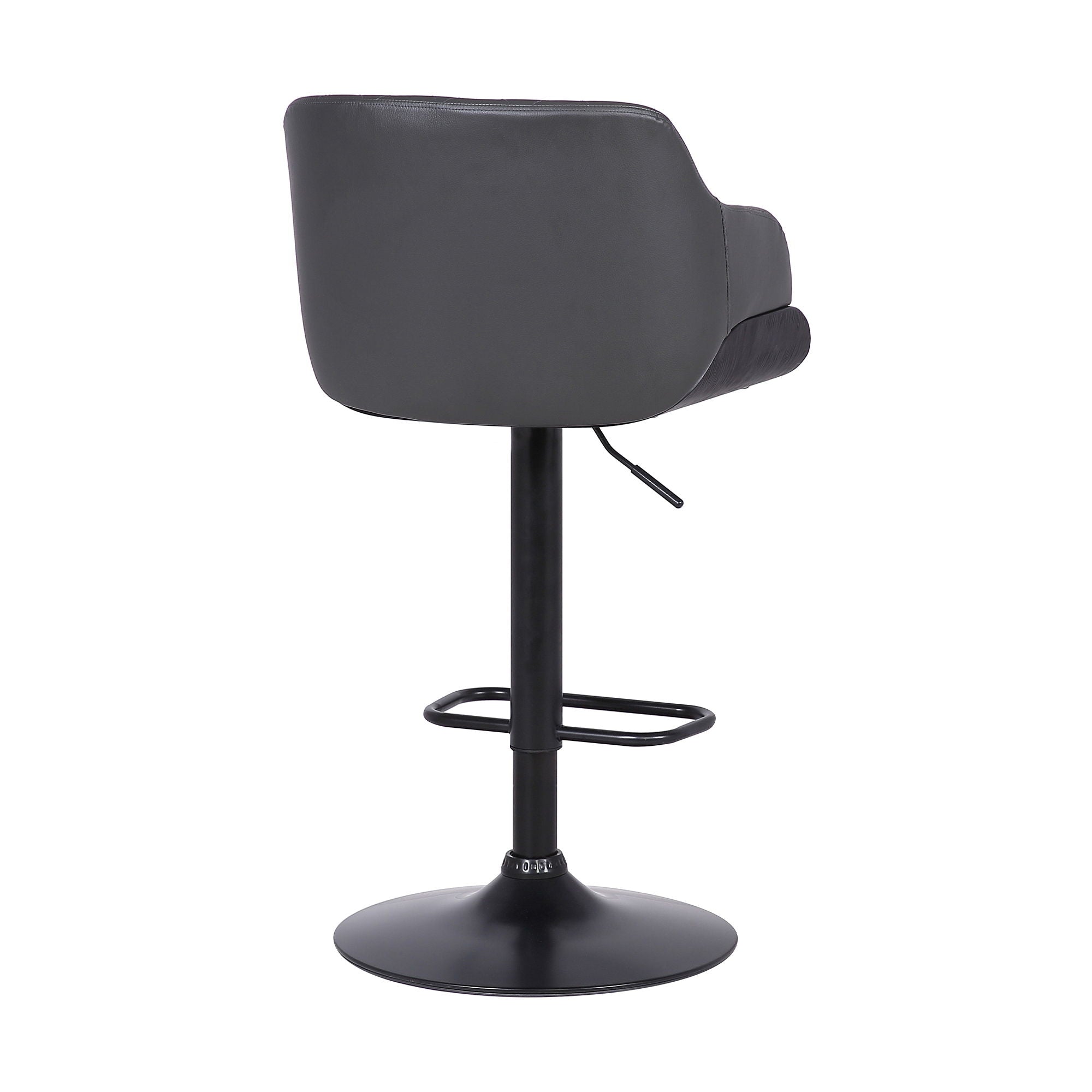 Toby - Adjustable Height Swivel Bar Stool - Black / Gray