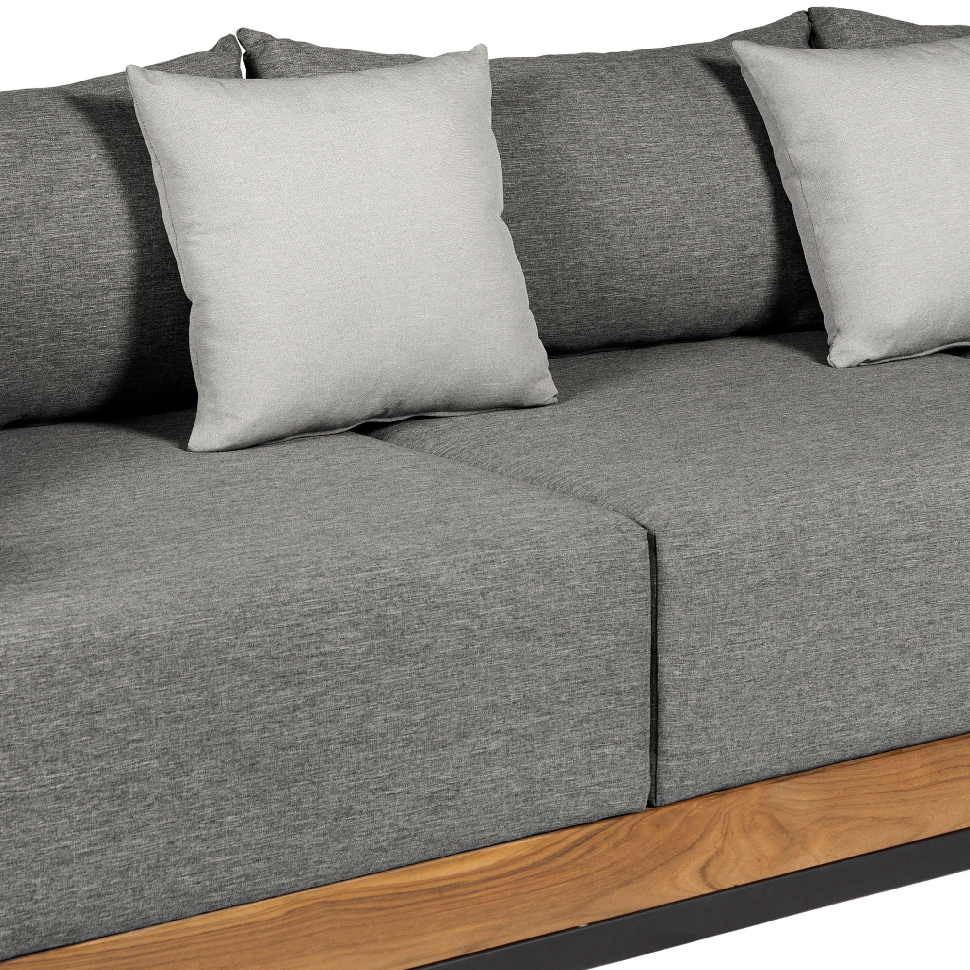Artesia - Outdoor Patio Sofa - Black / Dark Gray