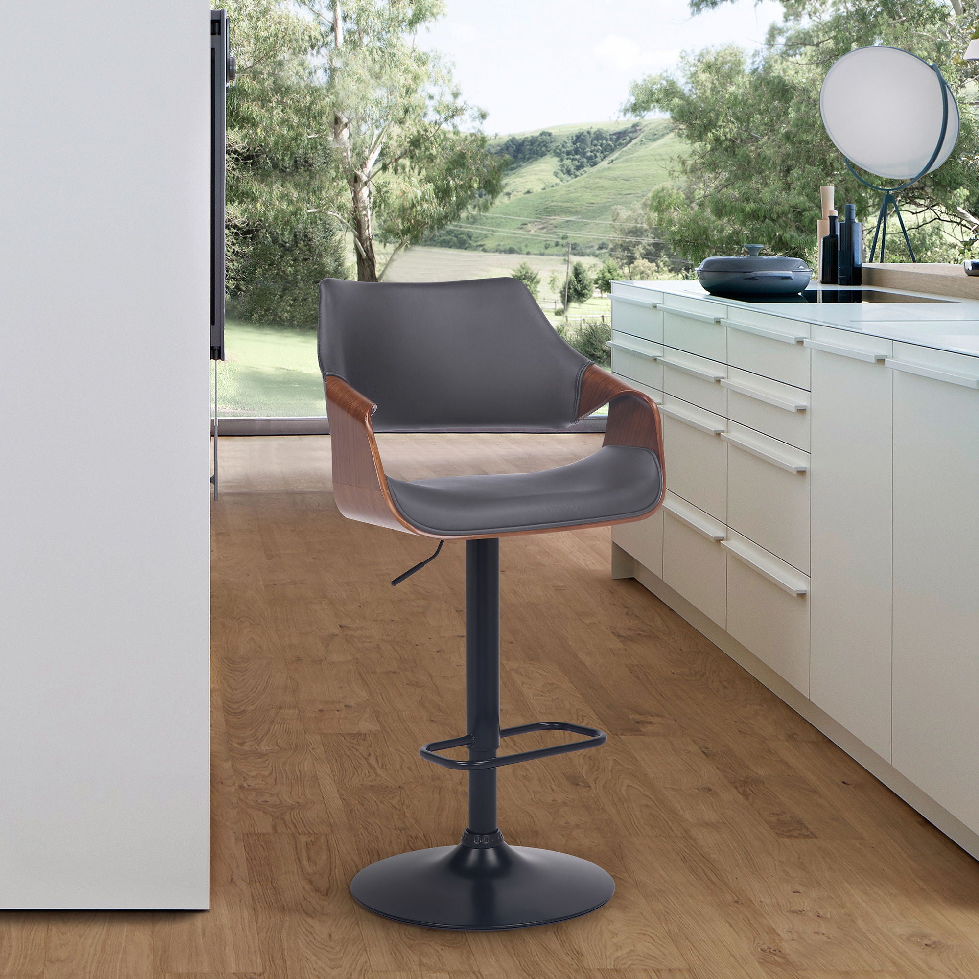 Aspen - Adjustable Bar Stool Black Base