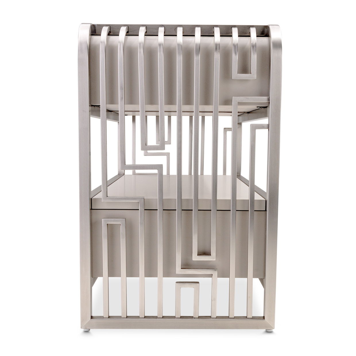 Roxbury Park - Metal Nightstand - Stainless Steel