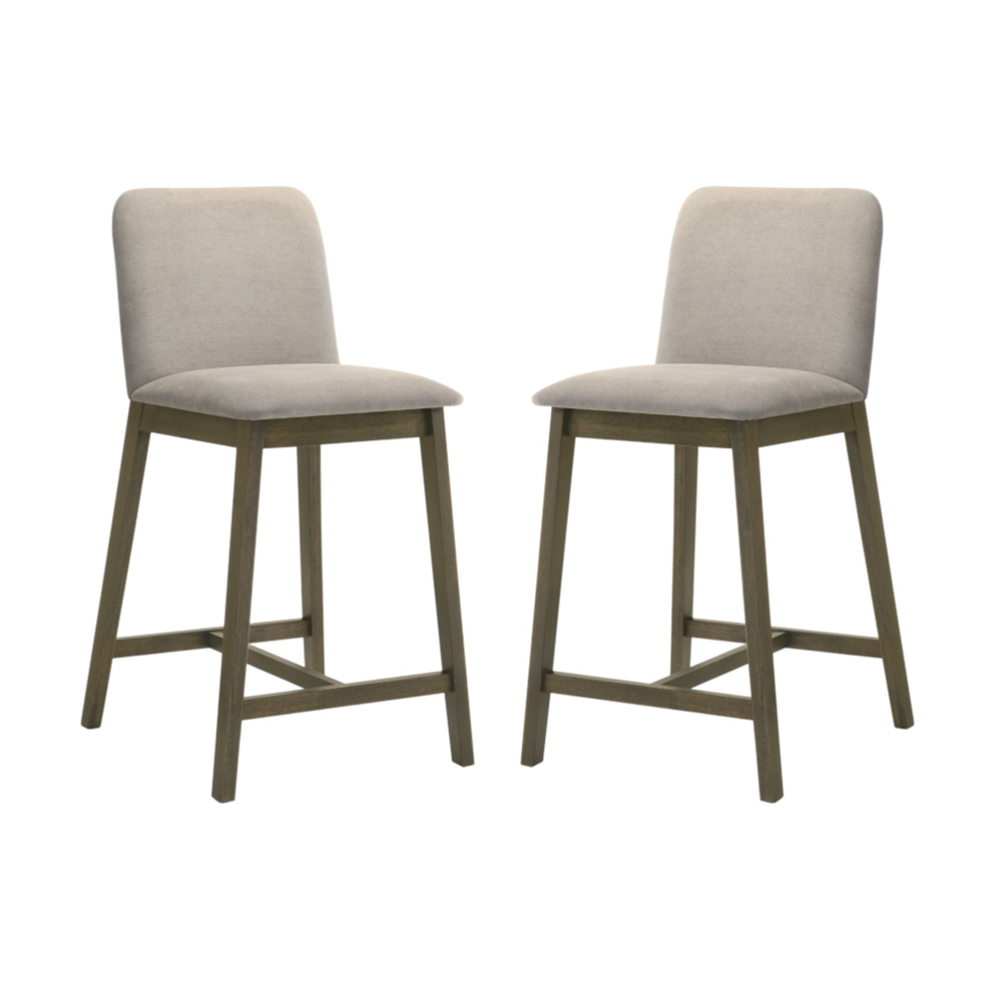 Allin - Upholstered Wood Counter Height Barstool