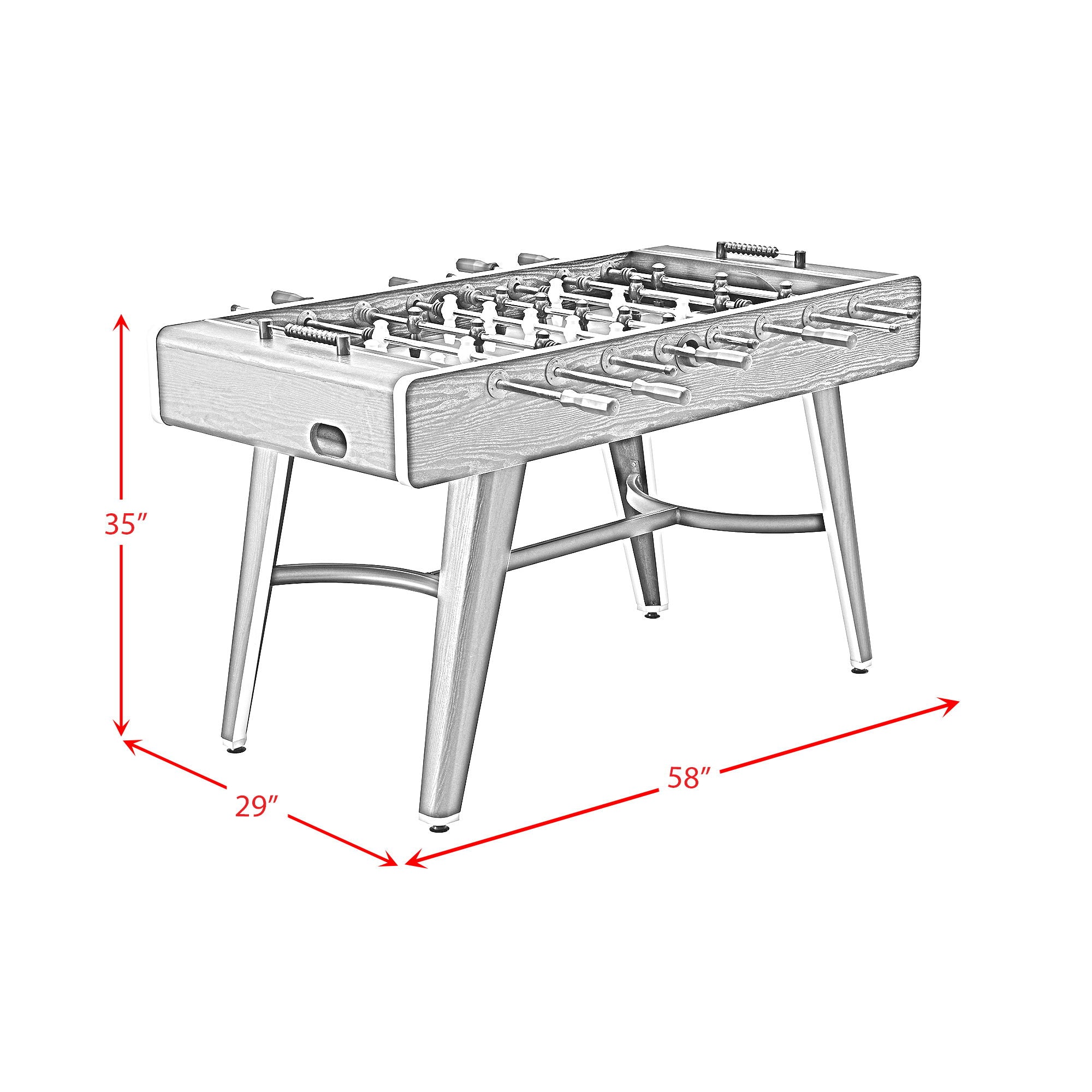 Amaya - Indoor Foosball With LED - Black