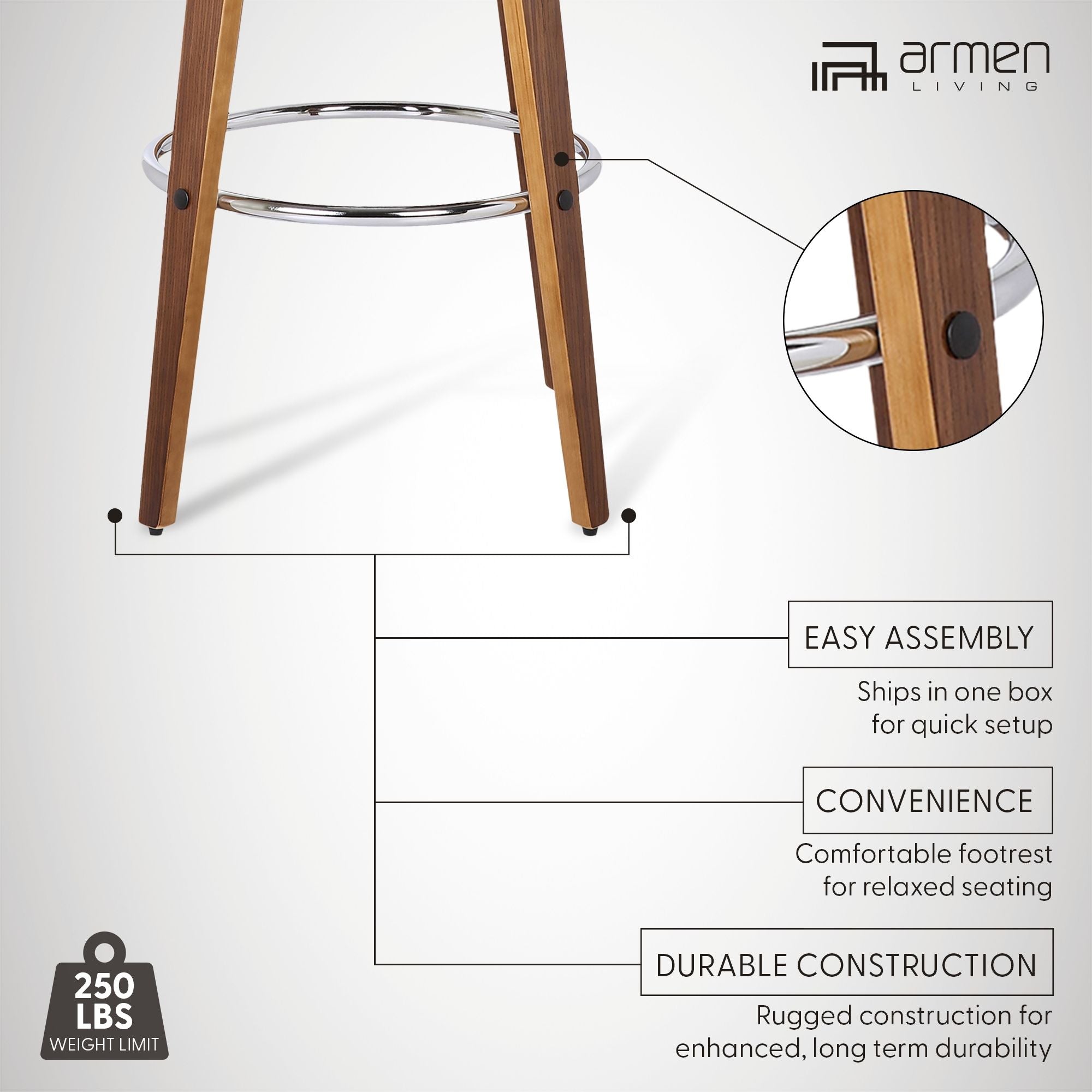 Shelly - 26" Counter Height Swivel Bar Stool